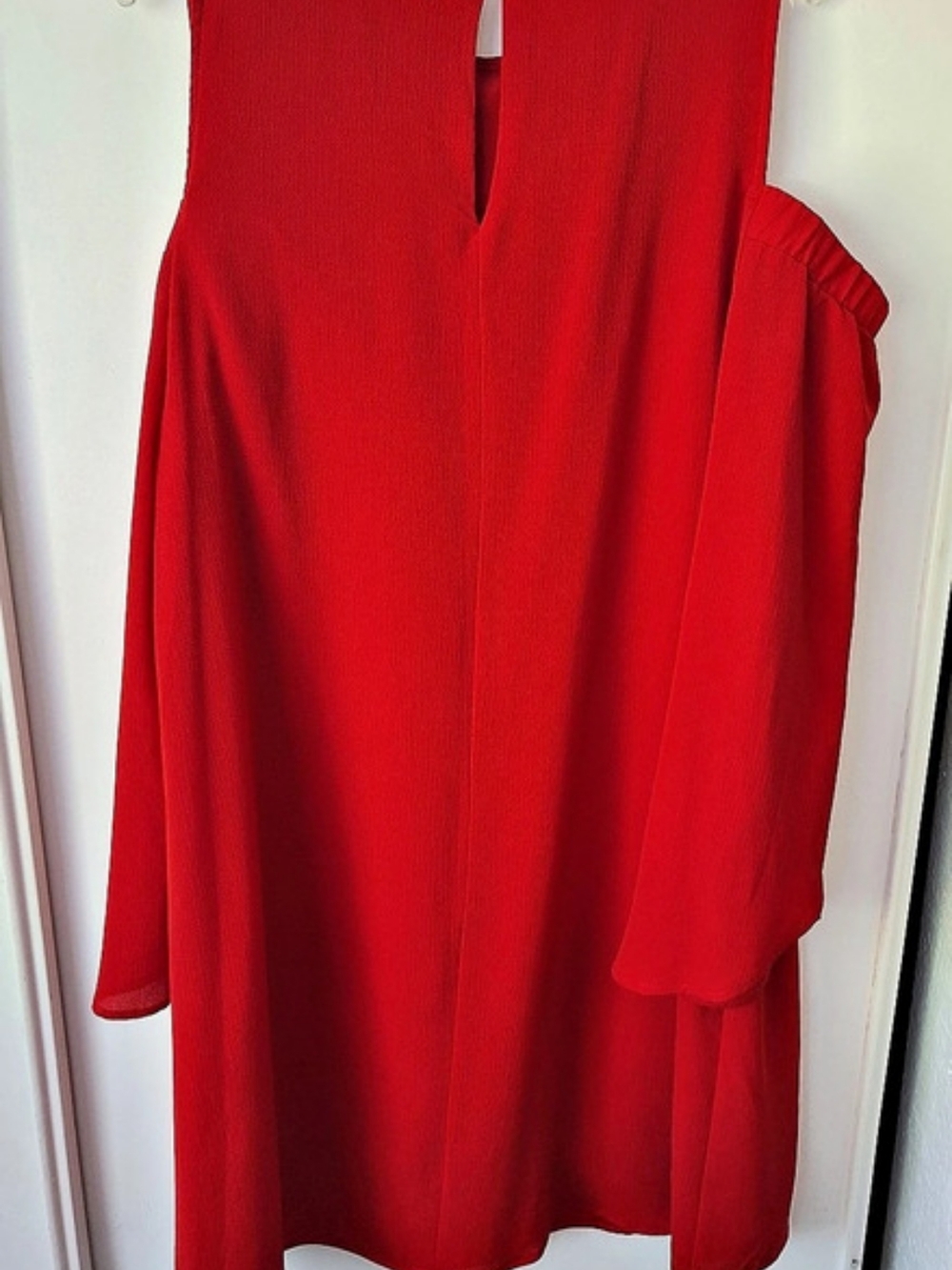 Ava & Viv Cold Shoulder Midi Dress in Red Size 1X Like New